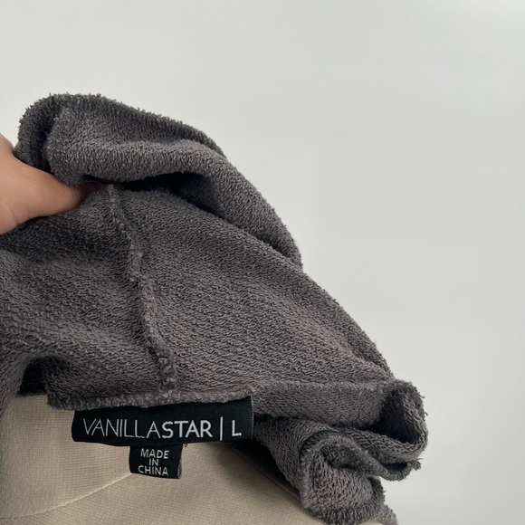 VanillaStar Open Front Grey Hooded Shrug Ladies Large - Picture 5 of 5